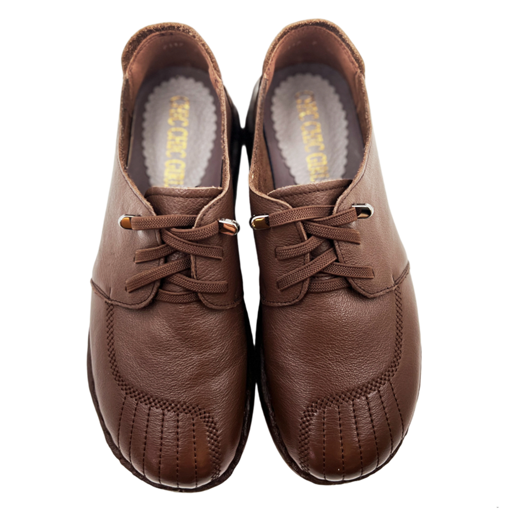 超寬楦小羊皮日式休閒氣墊鞋